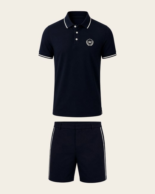 The Signature Polo and Shorts in navy