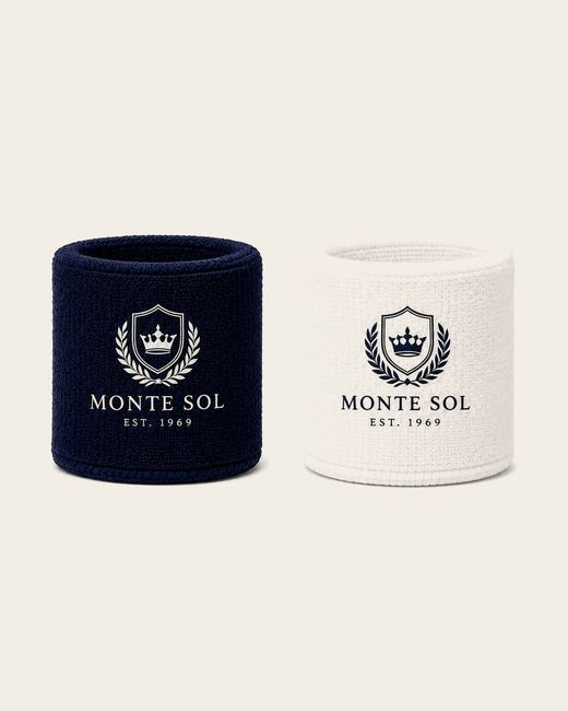 The wristbands in navy and white